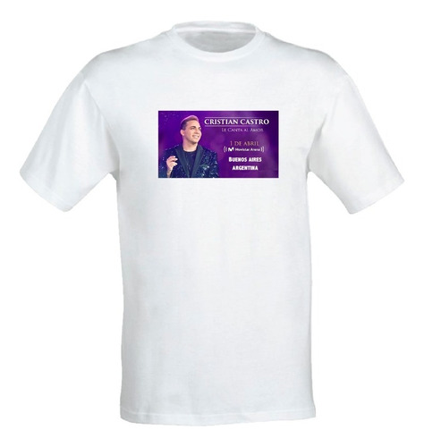 Remera Cristian Castro Concierto Show Tour Personalizada