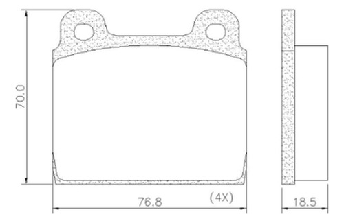 Pastilha Freio Dianteira Compativel Kombi 1982 Lonaflex P13 
