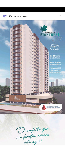 Apartamento 3 Dorms 96m2 2 Vagas Lazer Comp Frente Mar