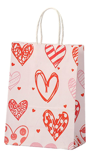 12 Uds. Bolsas De Regalo Para El Día De Valentín Con Asa,