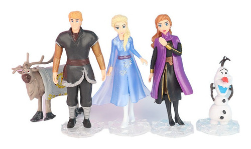 5pcs/set Frozen Elsa Anna Olaf Figura Modelo Juguete Regalo