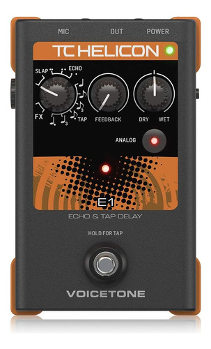 Stompbox Tc-helicon Voicetone E1 Con Un Solo Botón Para Comp