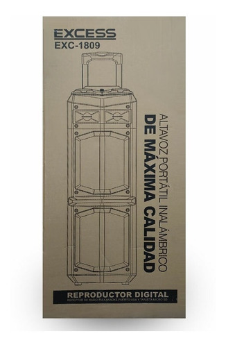Imagen 5 de 7 de Parlante Subwoofer Excess Exc-1809 Mix Dj Bluetooth - Cuotas