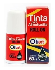 Imagen 1 de 4 de Tinta Roll-on Ofiart 60 Ml Negro