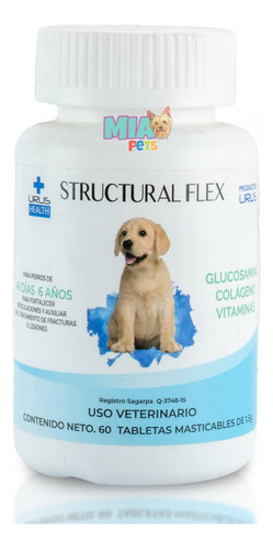 Structural Flex 60 Tab Masticables Glucosamina + Colágeno