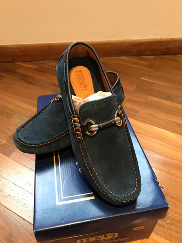 Mocasines Mega Caballero, Azul