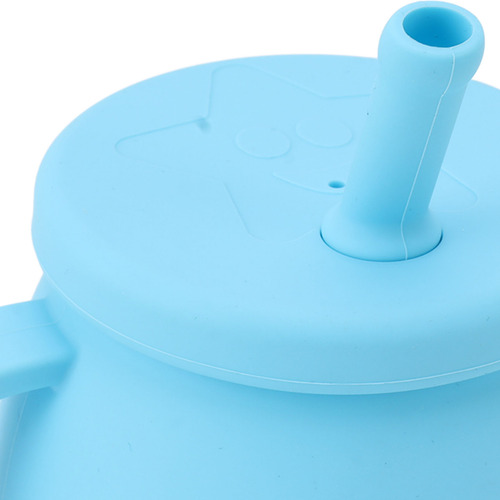 Vaso De Silicona Con Pajita Para Sorber, 230 Ml, Tazas De En