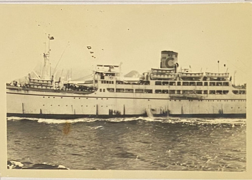 Fotografía Antigua, Barco, B/n, Crucero, Circa 1900, 3p19