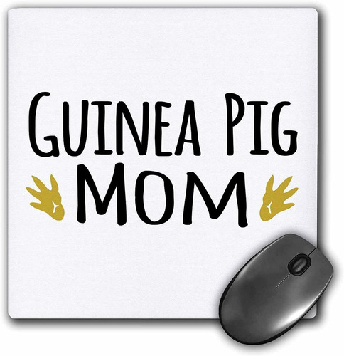 3drose 8 x 8 x 0.25 inches Mouse Pad, Guinea Pig Mama m