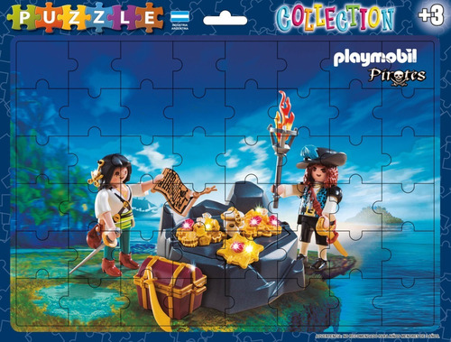 Puzzle Rompecabezas Playmobil Piratas X48 Piezas