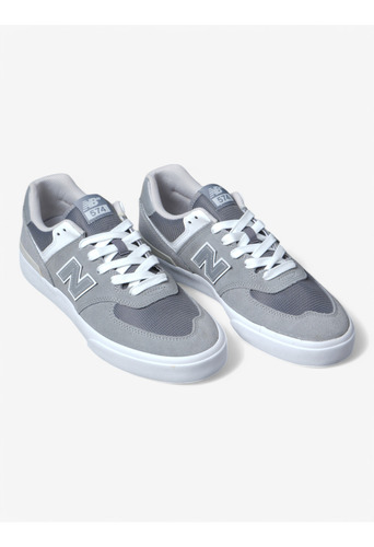 Zapatillas New Balance Numeric 574 Vulc Blanco Gris Plateado