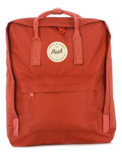 Mochila Push Dende Mediana Con Bolsillo Delantero 058.p1939