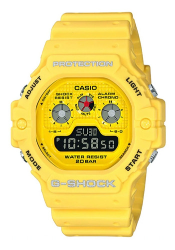 Reloj Casio G Shock Dw 5900rs Amarillo Rock Sound Alarma