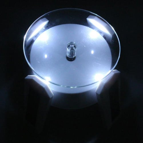 Solar / Batteryshowcase 360 Soporte Base Blanca Y Luz
