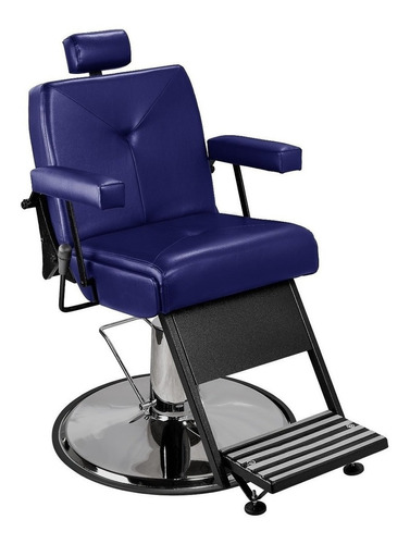 Cadeira De Barbeiro Milão Reclinável Base Cromada