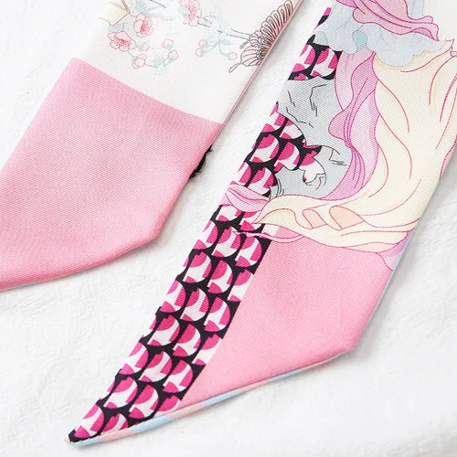 Silk Scarf Hair Band Tie Bag Ribbon Decorative Long Scarf6