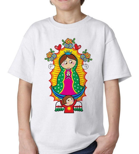 Remera De Niño Virgen De Guadalupe Religion Catolica