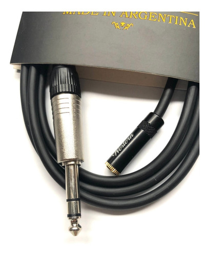 Cable Prolongador De Auricular Western 10mts Stereo Plug 6.5