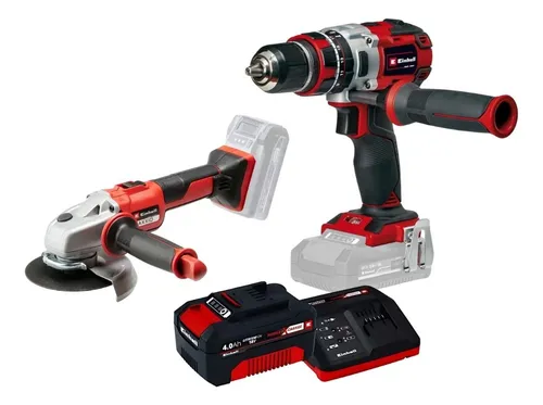 Combo Amoladora Angular 125mm + Taladro Percutor Einhell 18v