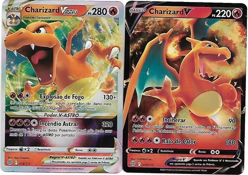 Carta Pokémon Charizard V Astro Astros Cintilantes Original