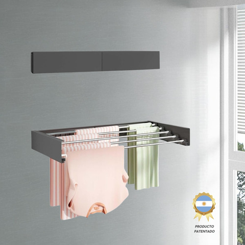 Tender Plegable Extensible Acero Pared Negro 100cm Negro