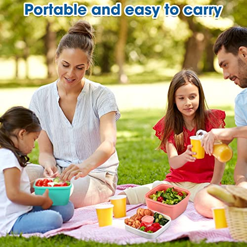 Paquete De 4 Recipientes Hotop Para Ensalada Y Almuerzo, Cue