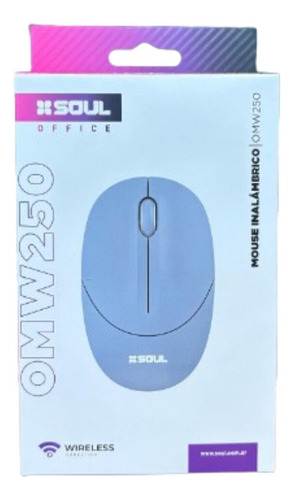 Mouse Inalámbrico Soul Omw250 Varios Colores Celeste