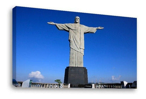 Cuadro Decorativo Canvas Moderno Cristo Redentor Brasil