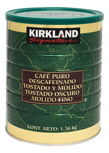 Cafe Molido Descafeinado Kirkland De 1.36 Kg