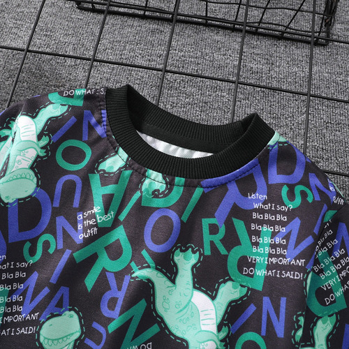 Conjunto De Sudadera Con Estampado De Dinosaurios Para Niños