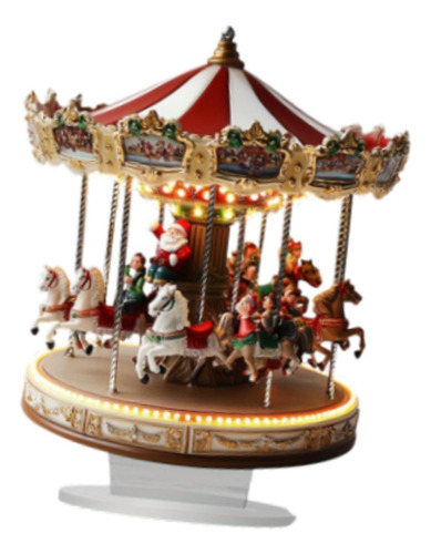 2 Placa De Acrílico Con Diseño De Carrusel De Navidad 2d,