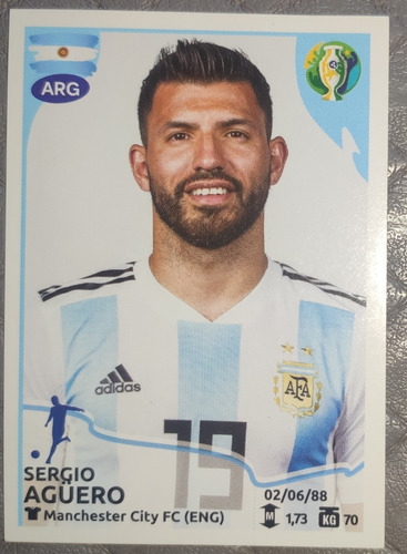 Figurita N°146 Sergio Agüero Argentina Copa América 2019 