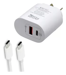 Cargador Rápido Pd Cable Tipo C Usb Quick Charge 20w Pro21