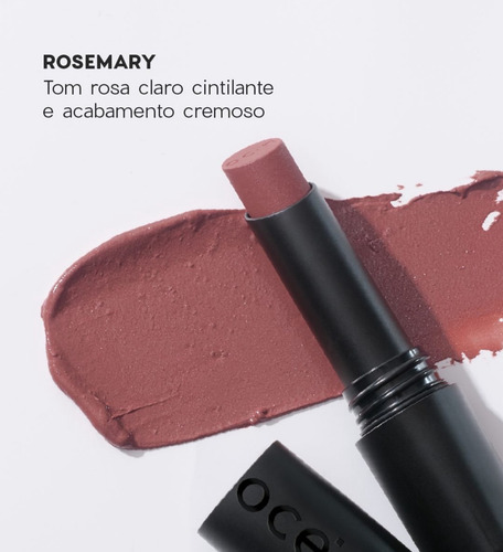 Batom Rosa Claro Cremoso Lipstick Cor Rosemary Océane Editio