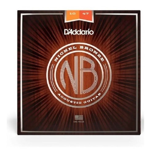 Encordoamento Violão 010 D'addario Aço Nickel Bronze Nb1047