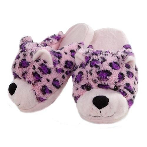 Mis Mascotas Almohada Rosa Leopardo Zapatillas Peluche