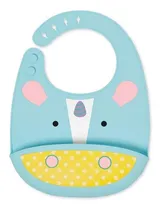 Comprar Babero Skip Hop Zoo con forma de unicornio, silicona, migas, tamaño azul cielo