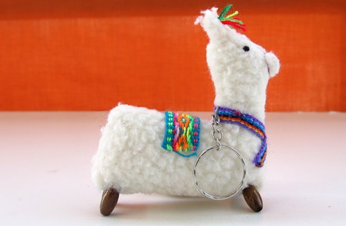 Imagen 2 de 4 de Llama Andina Llavero Artesanal En Mamakolla!