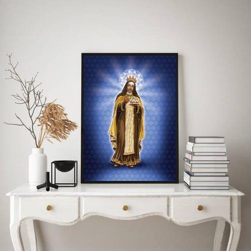 Quadro Decorativo Santa Efigênia 33x24cm - Com Vidro