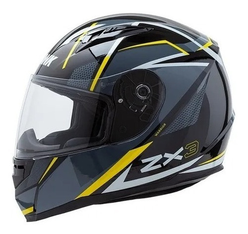 Imagen 1 de 2 de Casco Integral Hawk Zx3 Warrior Neg/fluo T-l Moto Avenida