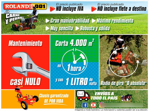 Imagen 10 de 18 de Tractor Corta Césped Y Malezas Roland H Pro M/b&s Manual