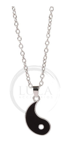 Imagen 4 de 8 de Set 2 Collar Yin Yang Cadenas Acero Parejas Para Compartir