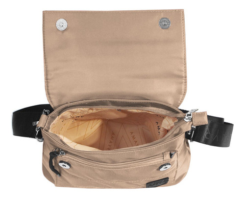 Bandolera Amayra Street Solapa Uso Diario Moda Color Camel C27572