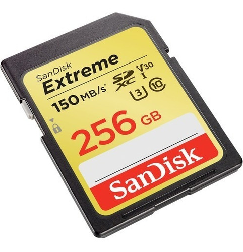 Cartão Memória Sandisk Sd Xc 256gb Extreme Uhs-i 150 Mb/s