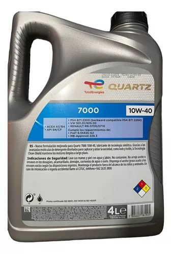 Aceite de motor Aceite de motor Total Quartz 7000 10W40