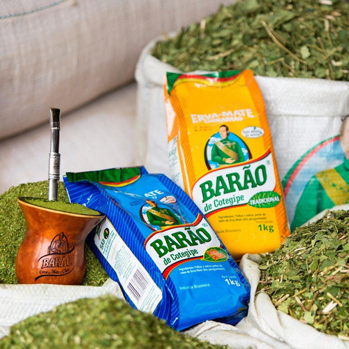 Kit Erva Mate Chimarrão Barão Moída Grossa Top De Venda
