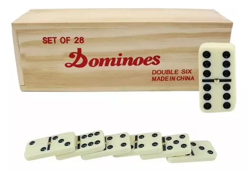 Juego de fichas de dominó de madera de palisandro hechos a mano de 28  piezas de