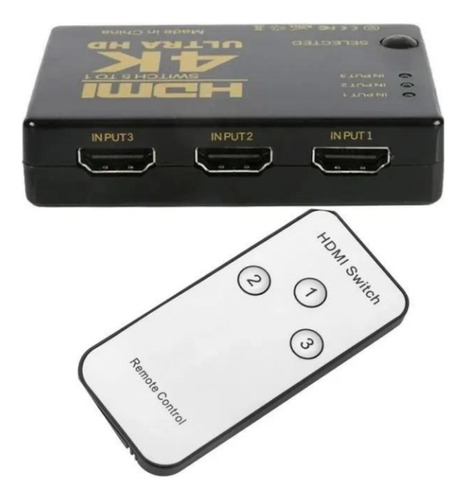 Seletor de interruptores Hdmi 3x1 Pc Televisor Dvd Ps3 Definição 4k