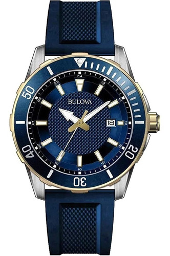 Reloj Bulova Classic 98b345 Original Hombre Color de la correa Azul marino Color del bisel Azul marino Color del fondo Azul