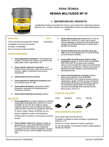 Resina Sp-10, Multiusos 4 Kg
